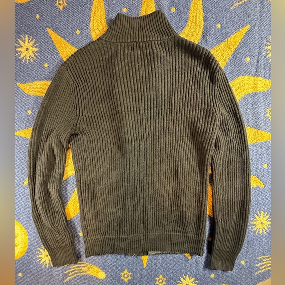 Express Gray Ribbed Zip-Up Sweater - Picture 5 of 5